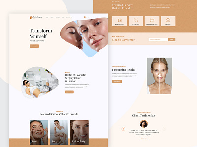 Cosmetic Surgery - Template Design clean creative health minimal template typography ui ux webdesign website wordpress