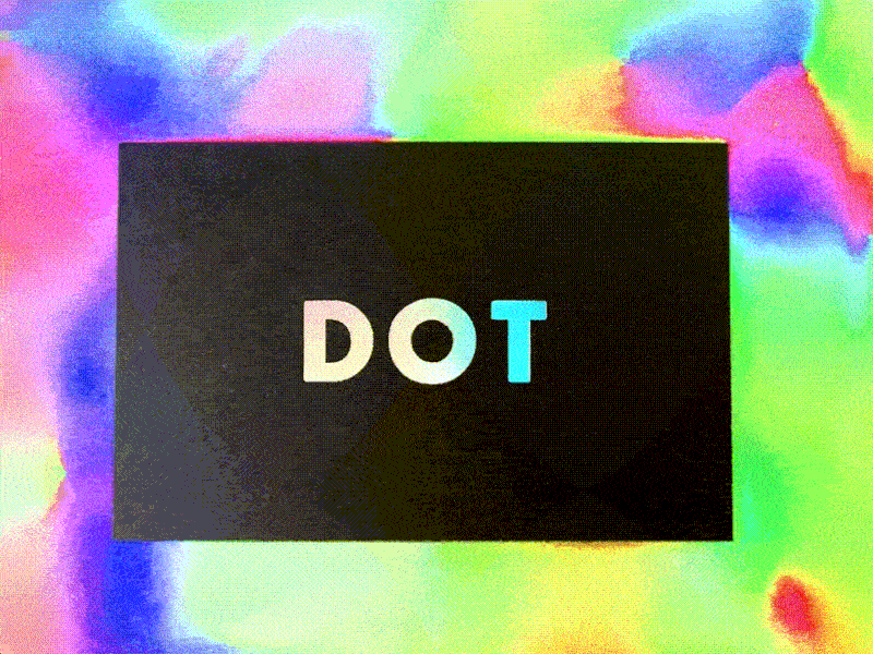 DOT foilling around agency black business card colorfull experiment foil glitch grain metal photoshop toulouse