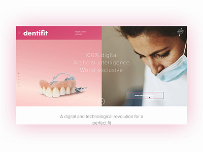 Dentist Landing Page animation clean dentist hover interactive design landing page ui landingpage parallax pink ui website