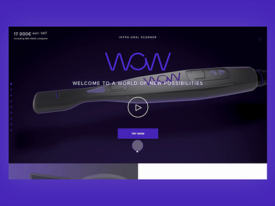 Wow Scan Landing Page clean dentist hover landing page landing page ui parallax product purple sroll ui website
