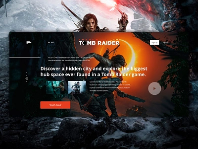 Shadow of the Tomb Raider - Web design flat ui ux web