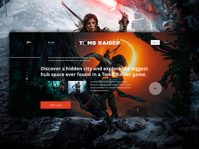 Shadow of the Tomb Raider - Web design flat ui ux web