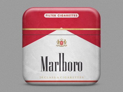 Marlboro cigarette icon ios iphone marlboro pack packing photoshop