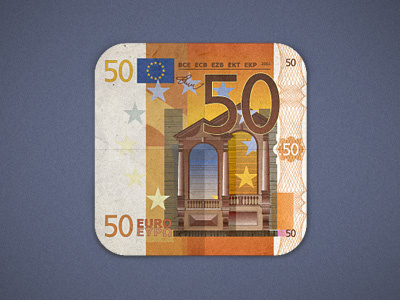 Euro banknote currency euro icon ios iphone money paper