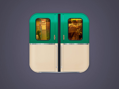 Métro de Paris app carriage icon ios iphone metro metropolitain metropolitan subway train underground