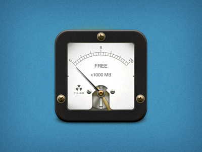 Geiger counter counter gauge geiger icon ios ipad iphone meter radioactivity reactor
