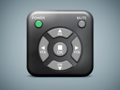 Remote control button console control direction icon ios iphone ipod operation panel remote sony tv