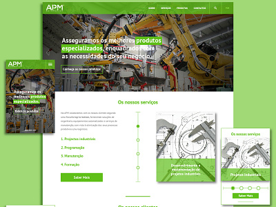 APM Responsive Webpage Concept design mobile responsive ui ux web website