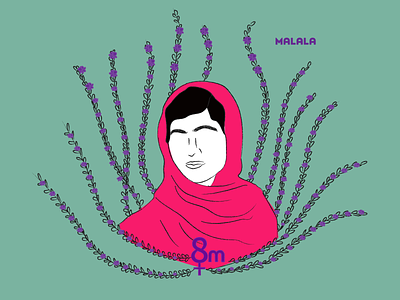 8m-Malala girlpower illustration malala womans womans day