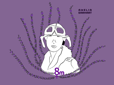 8M-Amelia Earhart amelia earhart girlpower illustration womans womans day