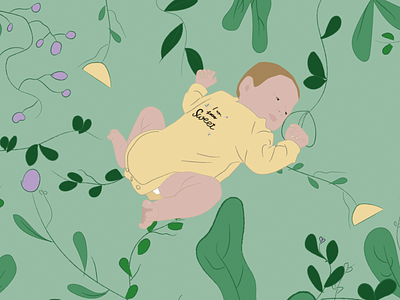 Irene illustration illustrator jungle newborn niece savage