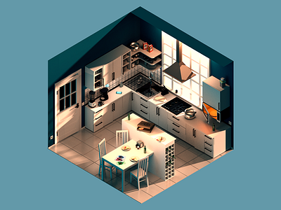 isometric kitchen