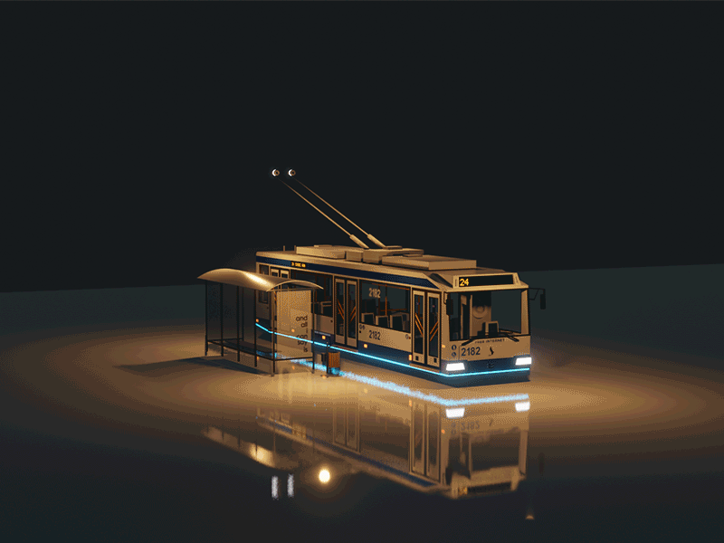 chisinau 2077 bus cyberpunk cyberpunk 2077 low poly trolley