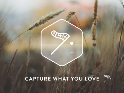 Capture What you Love branding capture heart logo net photography