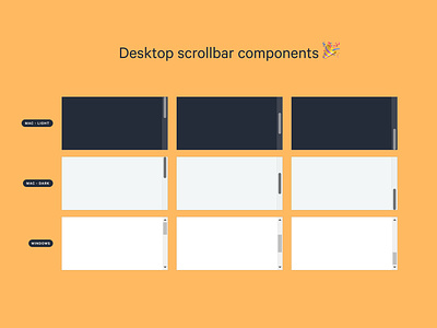 Desktop Scrollbar components component design system figma free freebie freebie xd product scrollbar sketch ui windows xd