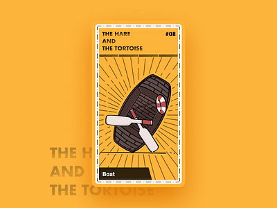 Game Card #08_The Hare & The Tortoise game design graphic design illustration