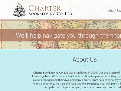 Bookkeeping Website anchor bookkeeping map vintage website
