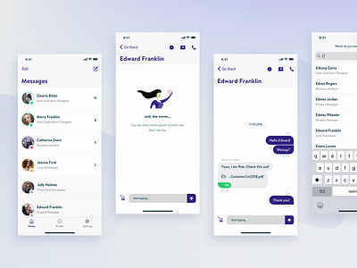 Intranet Messenger - Chat Flow bubble chat chat app chat bubble chat flow messenger messenger app messengers mobile mobile app mobile app design mobile app experience ui ui design uidesign ux ux design