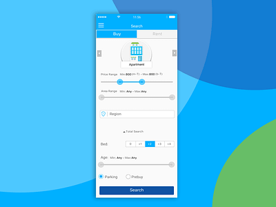 Search page design for a real estate mobile app android apartment application buy design estate mobile real rent search ui ux