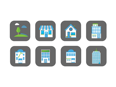 Icon set icon meter mortgage realestate rent sqft