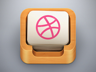 Thank you box dribbble icon invite new nirshlv paper realistic thanks wood