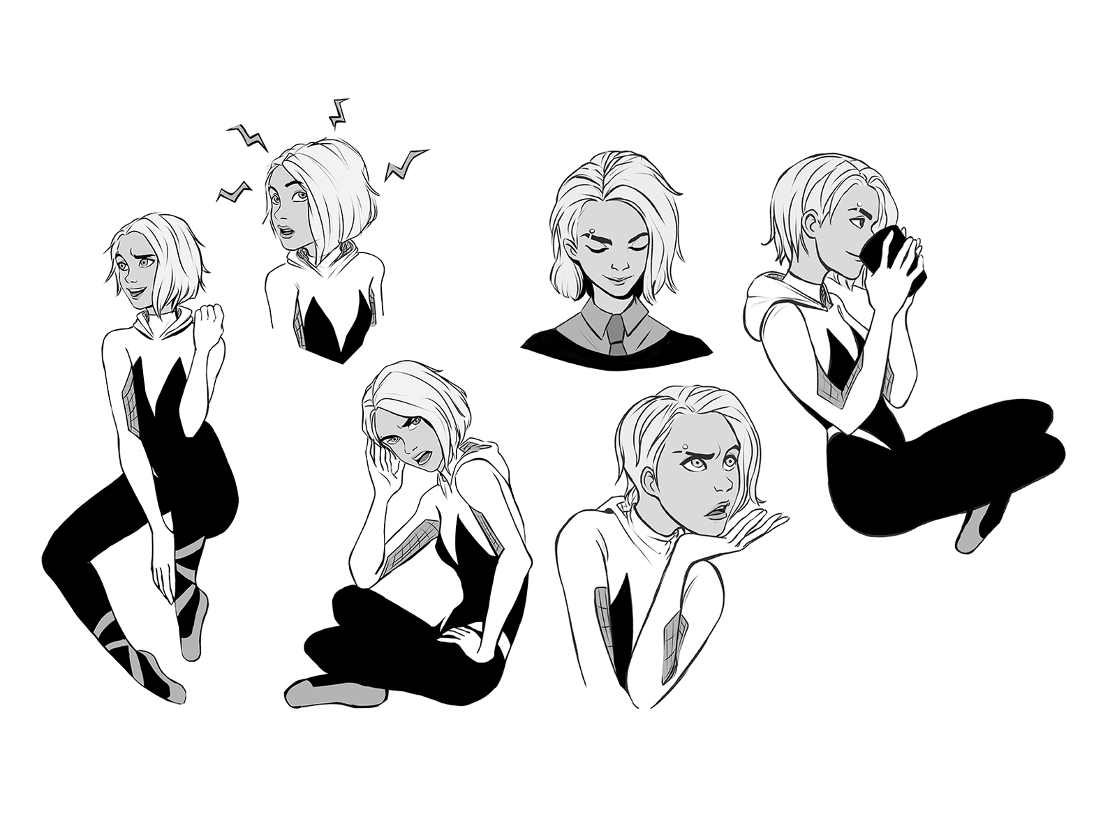 How To Draw Spider Gwen Gwen Stacy Step by Step Drawing Guide by Dawn   DragoArt