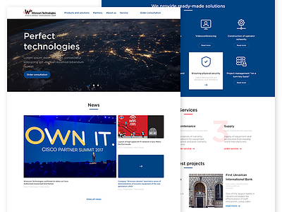 Test page for Winncom Technologies in Ukraine technologies telecommunications ui ux web