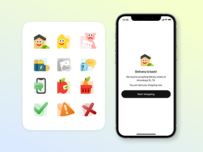 Icon set app character components design figma icon icon set illustration library uxui illustration web