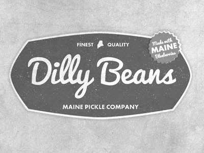 Dilly Beans maine pickle label