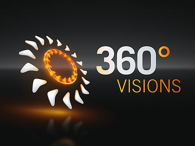 360° VISIONS Logo 360 circle dark glow gothic orange red rotation sparks trade visions