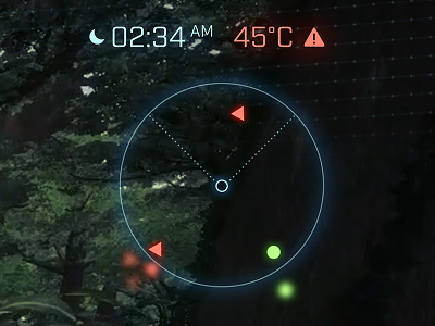 MMOFPS Radar blurry fps game gameui gaming glow hud lcd mmo mmofps radar ui