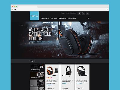 Shop Category blue category esport flat gaming headset products shop ui ux