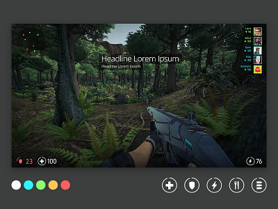 FPS HUD Kit crosshair fps game gamedev gaming hud shooter ui