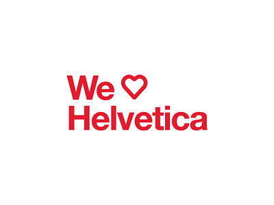 <3 3 helvetica love red typo white