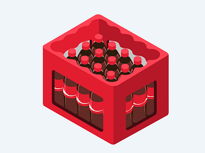 Coke coke isometric liquid red simple