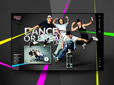 Web streetdance academy creative landing layout ui ux web webdeisgn