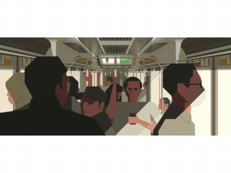 Commuter Life animation city commuter illustration jakarta motion people train vector