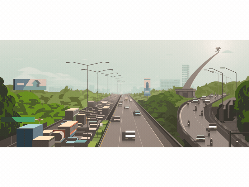 Pancoran Highway aftereffect animation car city graphic jakarta motion motiongraphic pancoran traffic vector