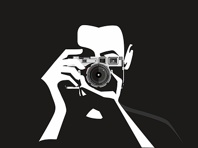 My point of view adobeillustrator black and white camera design illustration leica photography vector
