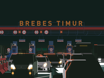 Brebes timur animation car concept design illustration indonesia java traffic vector visual