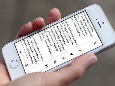 Simple social sharing menu app feed reader ios iphone menu news sharing smartphone social ui