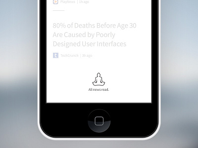 The Buddha's Spot app buddha detail feed feed reader footer ios iphone news smartphone ui zen
