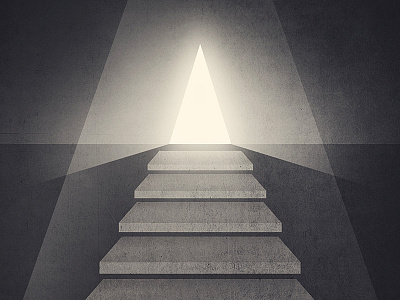 There's a Light at the top of the stairs artwork book book cover closeup ebook illustration light minimal stairs texture