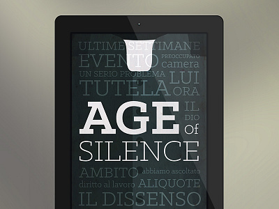 Age of Silence welcome screen - Priest app artwork game illustration intro ios ipad typography