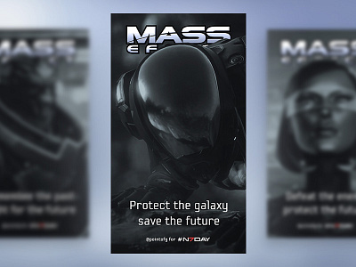 N7 Day Digital Posters Set background banner bioware download freebie graphic design mass effect n7day tribute
