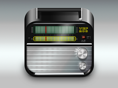 Old VEF206 am/fm radio icon