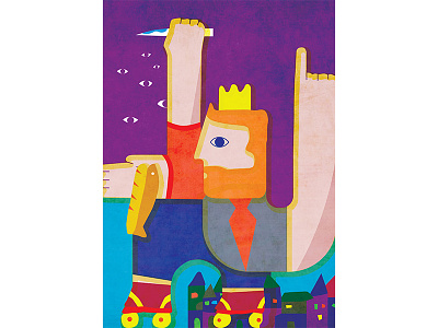 King For A Day book illustration character illustration king man
