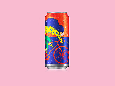 Illustrative branding concept for a soda drink bicycle branding concept illustration illustrative branding product branding woman