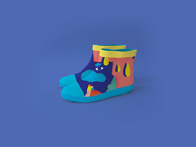 Rainy Day Illu Boots boots branding concept illustration illustrative branding product branding rain