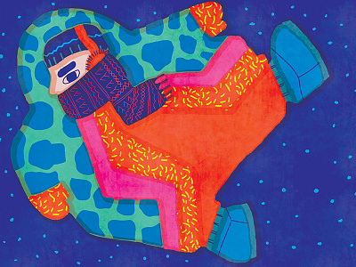 Winter Astronaut astronaut book illustration children illustration clothing cold editorial illustration illustration winter